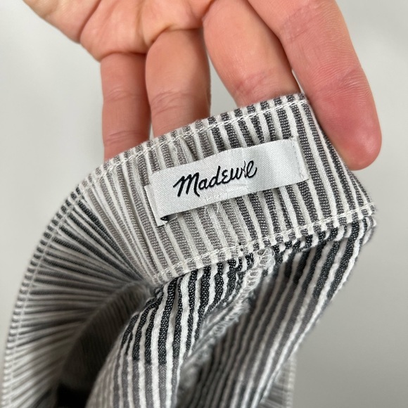 Shorts Pull-On Shorts Women's in Striped Check Cotton Summer Madewell - Picture 13 of 16